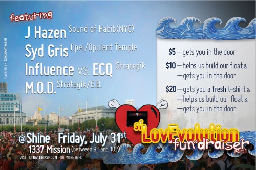 Strategik LovEvolution Fundraiser flyer (back)